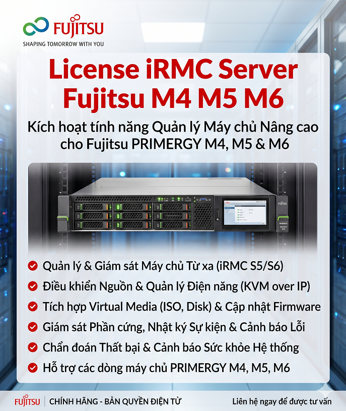 License Fujitsu iRMC Advanced M4 M5 M6