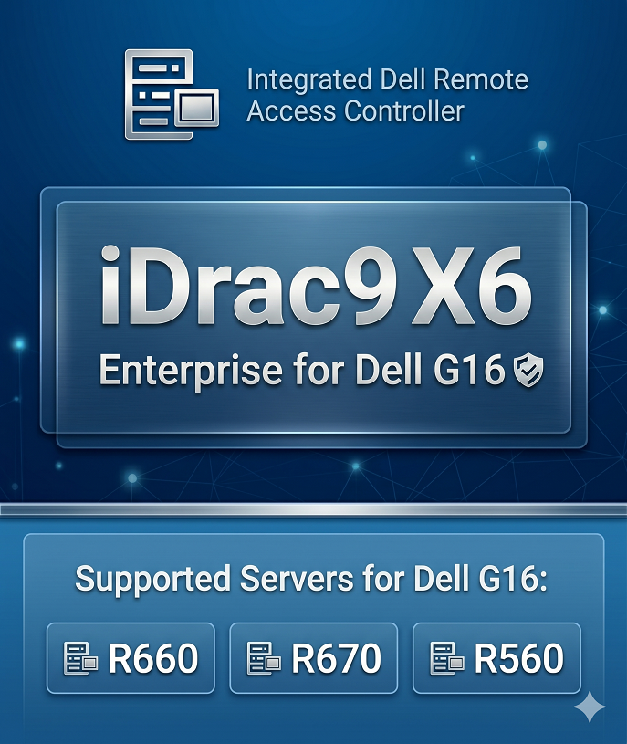 License Dell iDrac9 X6 G16: R660 R760…