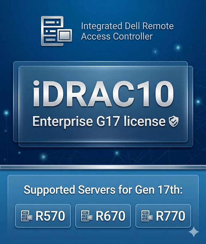 License Dell iDrac10: R670 R770 R570…